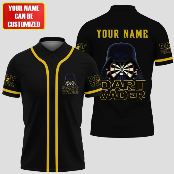 Dart Vader Funny Personalized Name 3D Shirt For Darts Player, Idea Shirt for Dart Player