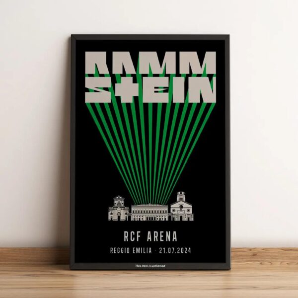 Rammstein Reggio Emilia July 21 2024 RCF Arena Italy Event Poster