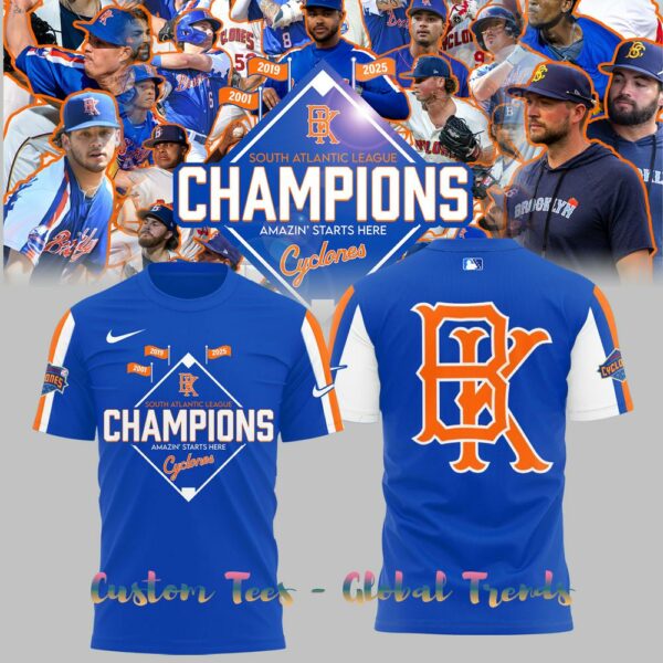 Brooklyn Cyclones South Atlantic League Champions 2025 Special Edition Shirt Collection