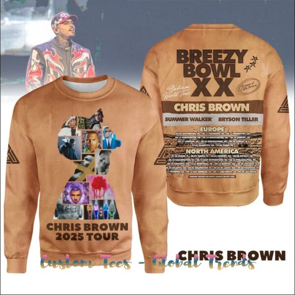 Chris Brown Breezy Bowl XX 2025 Tour Special Edition Shirt Collection