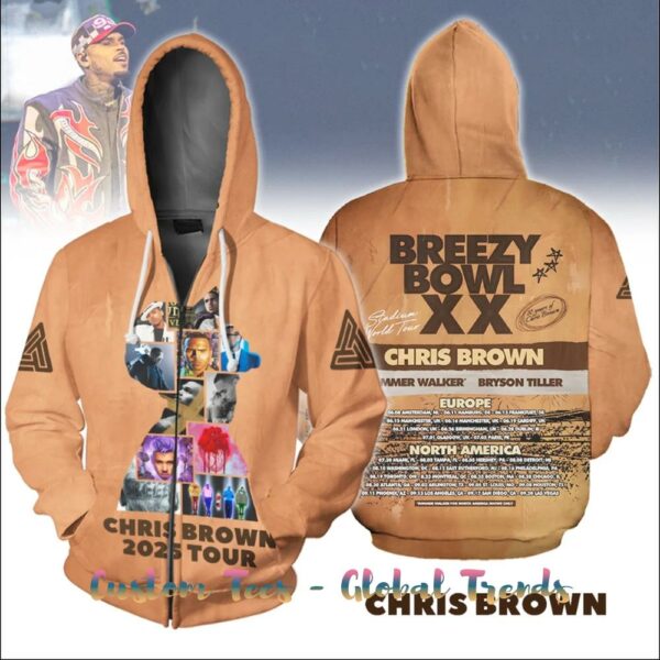 Chris Brown Breezy Bowl XX 2025 Tour Special Edition Shirt Collection