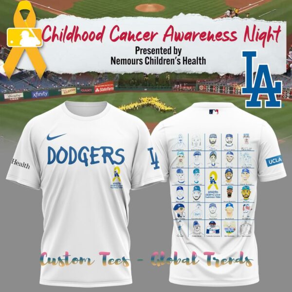 Los Angeles Dodgers Childhood Cancer Awareness Night 2025 Special Edition Shirt Collection