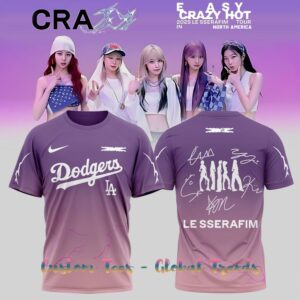 Los Angeles Dodgers x Le Sserafim Easy Crazy Hot Tour 2025 Special Edition Shirt Collection