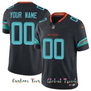Miami Dolphins Vapor Rivalry Series FUSE Personalized Special Football Jersey