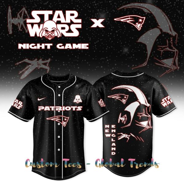 New England Patriots x Star Wars Night Game 2025 Special Edition Baseball Jersey