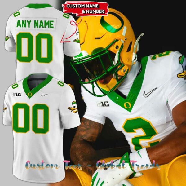 Oregon Ducks High Voltage Uniform 2025 Personalized Special Edition Football Jersey