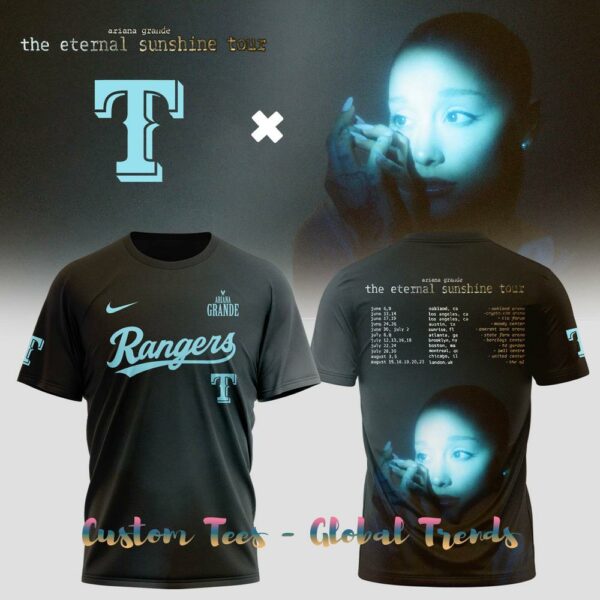 Texas Rangers x Ariana Grande The Eternal Sunshine Tour 2025 Special Edition Shirt Collection